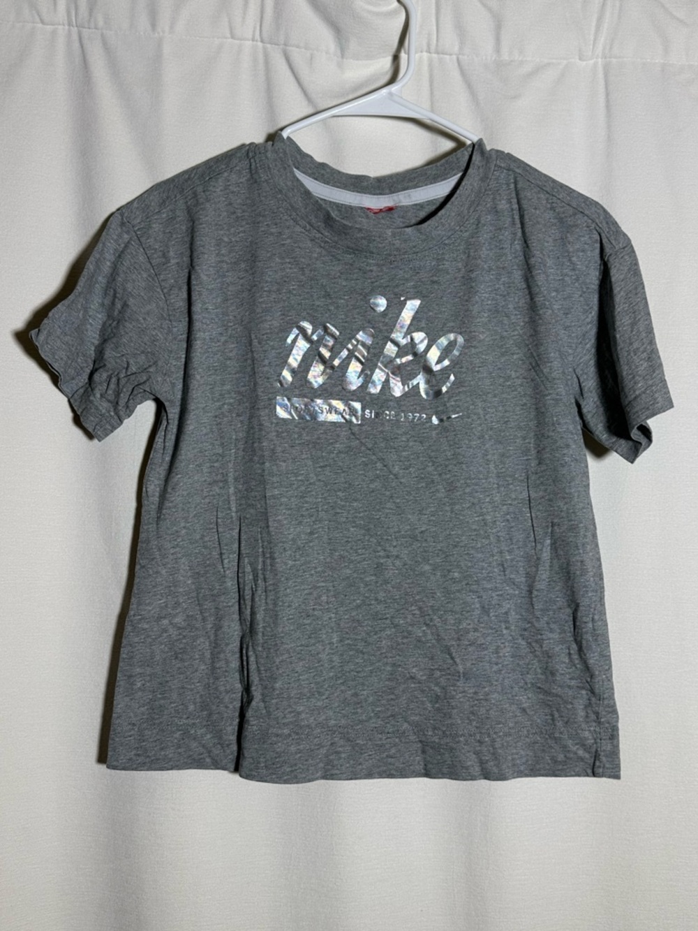 Nike Gray Short Sleeve Logo Tee
